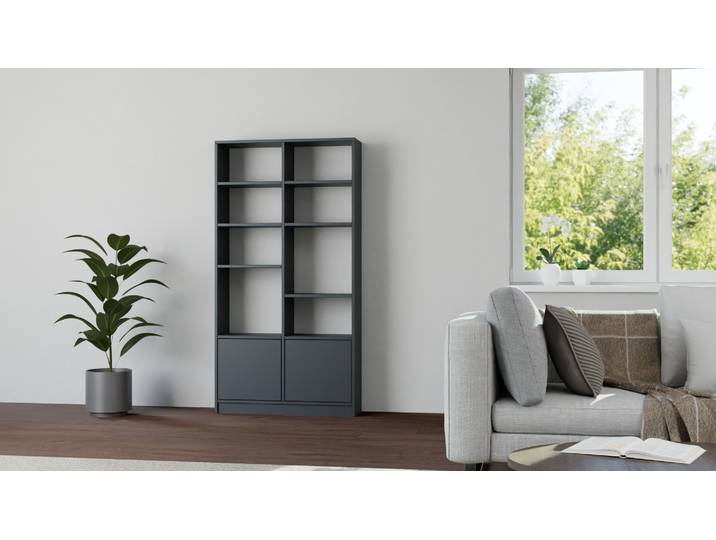 Stylishes Geschirrregal nach Maß Premium Dekore Schwarz