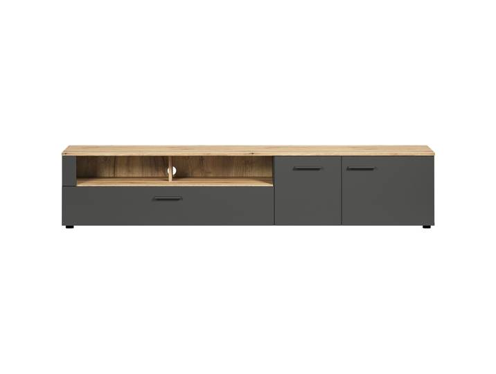 TV-Möbel Baldwin anthrazit Holzwerkstoff B 210 cm