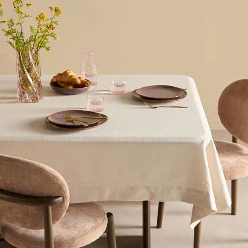 NOUS Living katoenen tafelkleed Lina - ecru