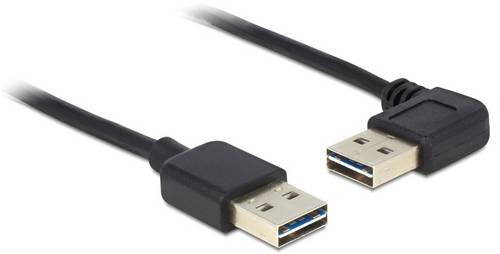 Delock USB-Kabel USB 2.0 USB-A Stecker, USB-A Stecker 0.50m Schwarz 85176