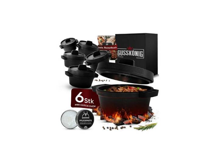 GUSSKÖNIG Bräter 6St. 300ml Mini Dutch Oven Set