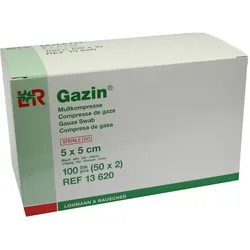 Gazin Kompresse 5x5cm 8Fach Steril 100 ST