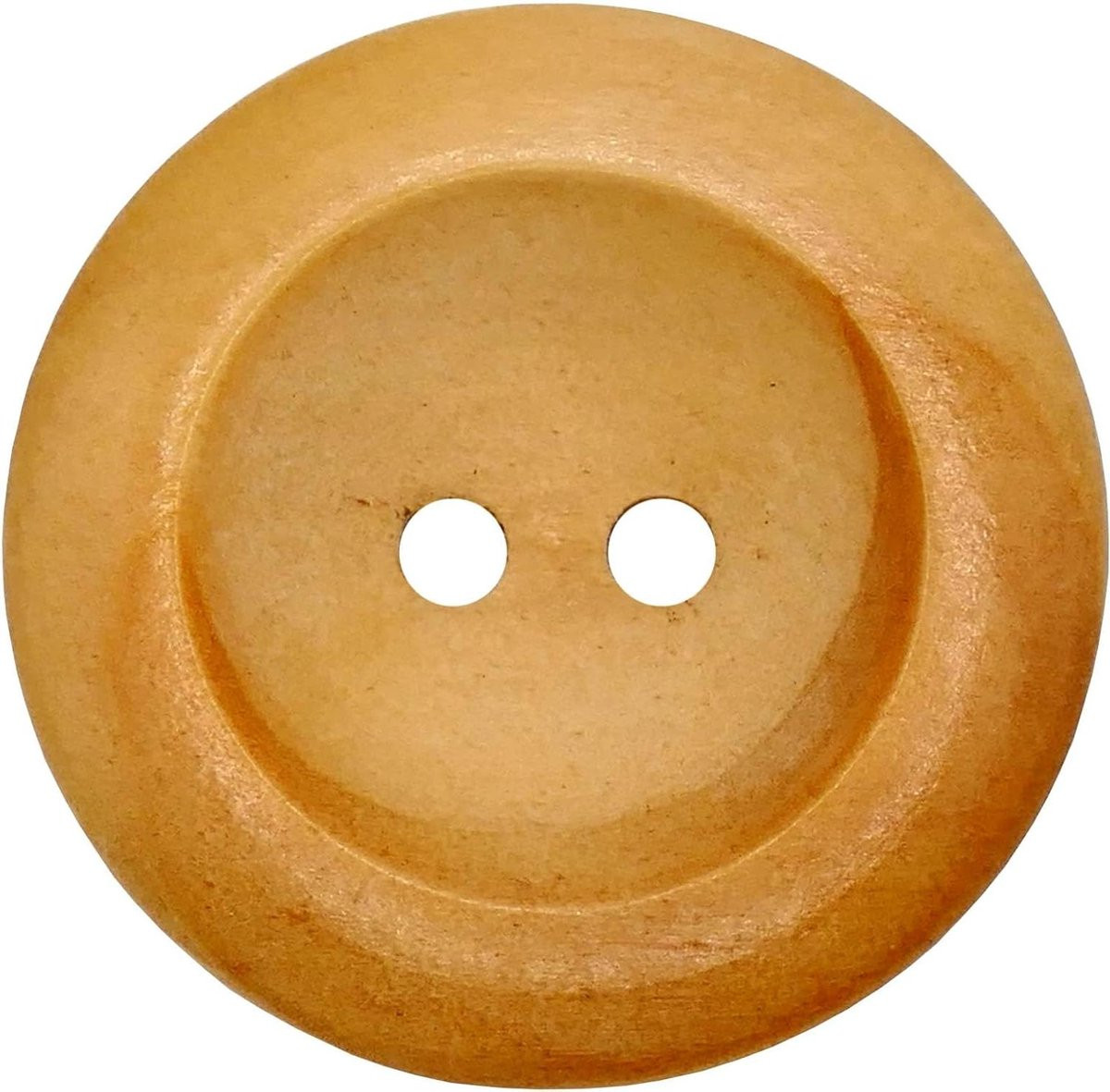 Houten knopen ronde sluitingen voor kleding versieren beige 35mm pakket van 5 stuks