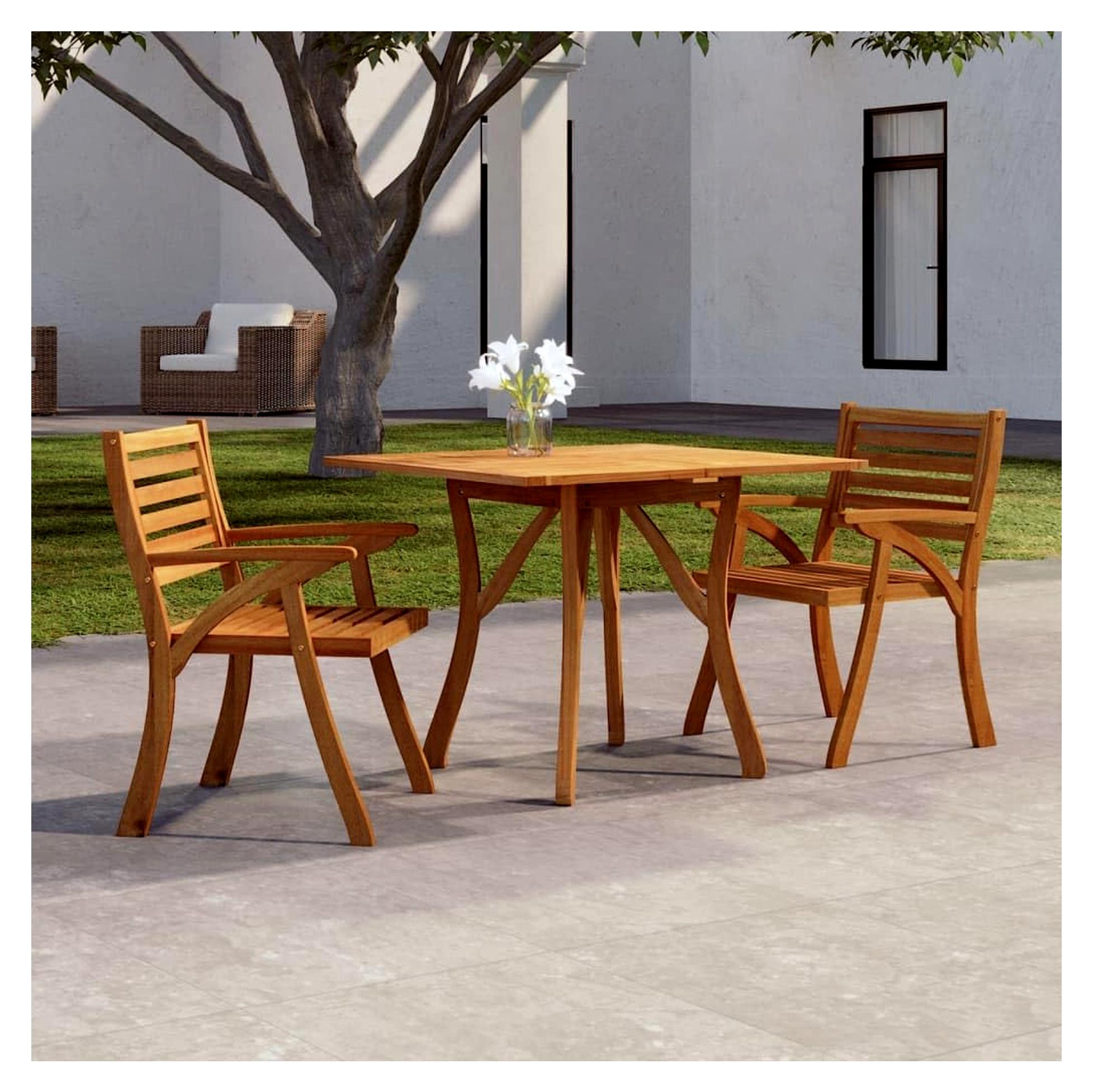 Gartentisch 85x85x75cm aus massivem Akazienholz