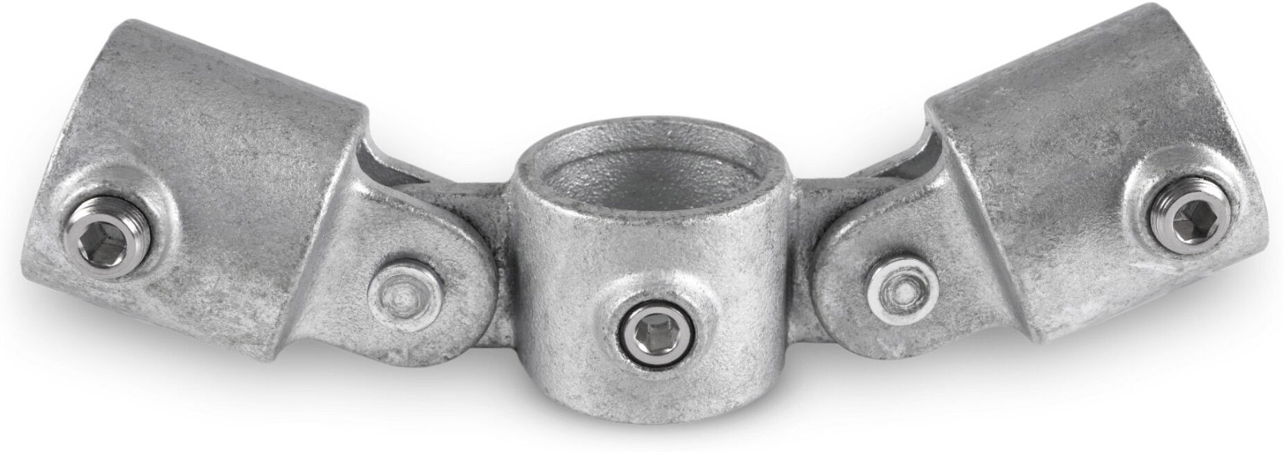 Riggatec Rohrverbinder Gelenkstück Doppelt Für 48,3 Mm Rohr In Silber