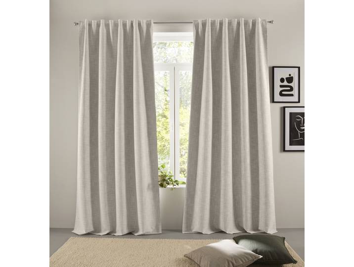 Verdunkelungsvorhang Marusha, 100% verdunkelnd, robuste Haptik, Thermo Gr. 3, beige (taupe), B:135cm H:225cm, Polyester, Polyester, LEGER HOME BY LENA GERCKE, Gardinen, Verdunkelungsvorhang, Verdunkelnder Vorhang, blickdicht, Leinenoptik, robuste Haptik, Thermo