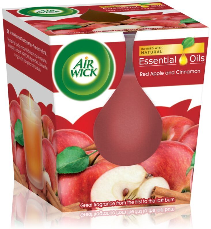 Air Wick Essential Oils Apple & Cinnamon bougie parfumée 105 g