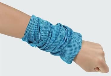 Market Central Quick Dry Sweat Absorbing Wrist Protector For Running, Fitness & Outdoor Sports blue