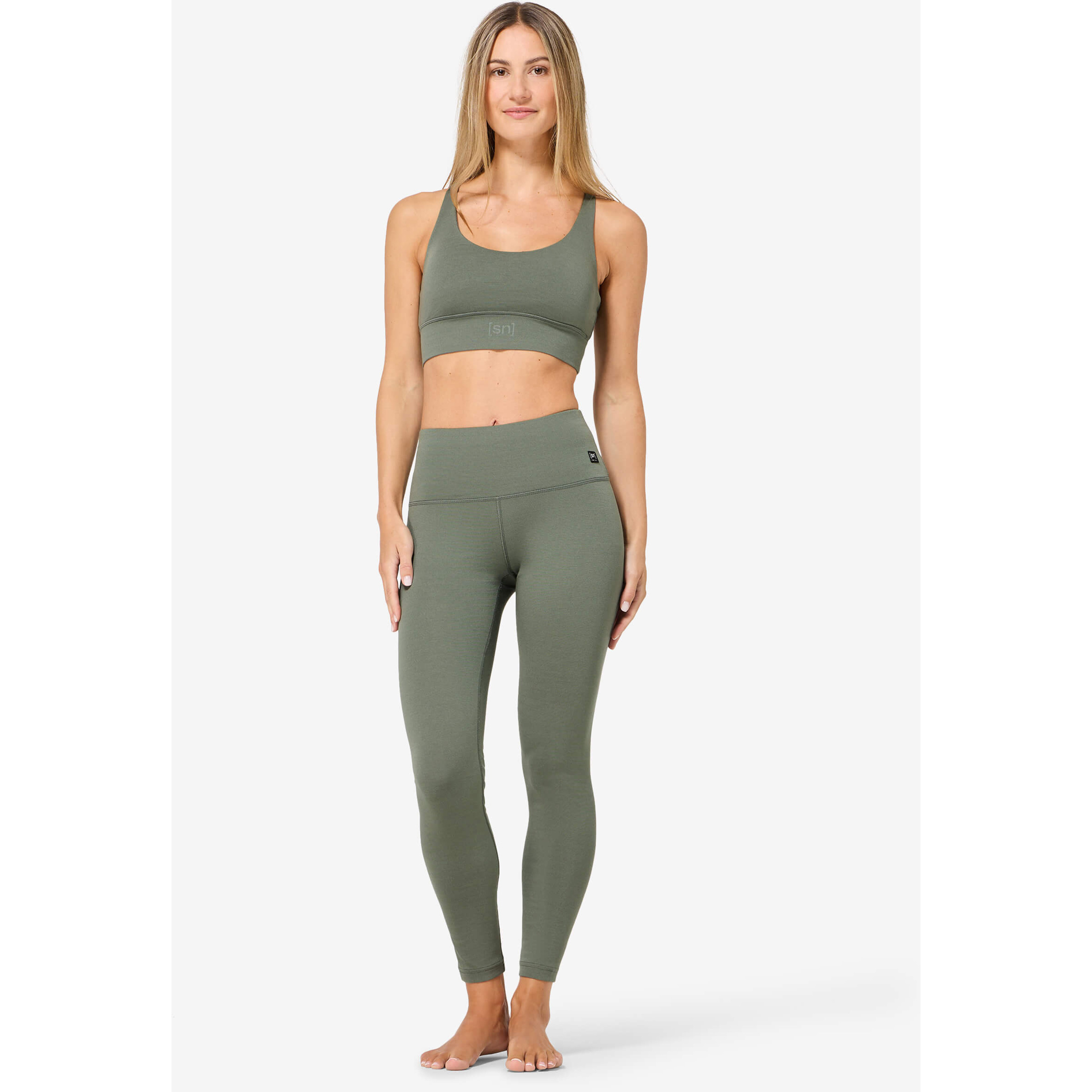 Super.Natural All Day Super Sport BH Damen Sport-BHs oliv Größe XL Hautfreundlich Merinowolle