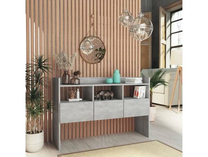 Buffet Gris béton 105x30x70 cm Aggloméré
