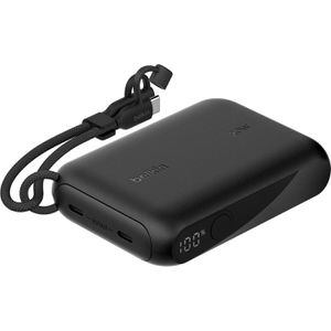 Belkin Powerbank BoostCharge 10K Display schwarz, 10000mAh, 2x USB-C, Ladeleistung 20 Watt