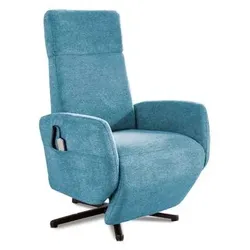 sit & more Sessel TV Morris Stoff Blau Hellblau
