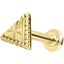 14 Karat Gold Labret mit Innengewinde DREIECK