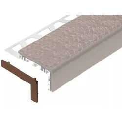 Schlüter Systems TREP-V 60/EK Endkappe Endkappenset: 1x Endkappe links + 1x Endkappe rechts PVC (Polyvinylchlorid) NB - Nussbraun