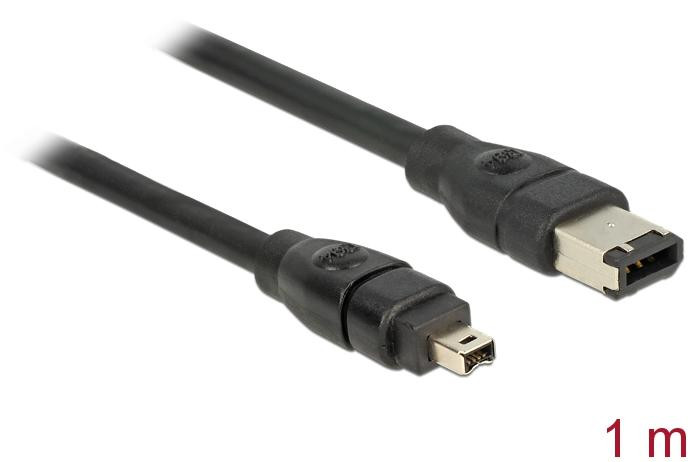 Delock FireWire kabel, 6P naar 4P, 1.0 meter