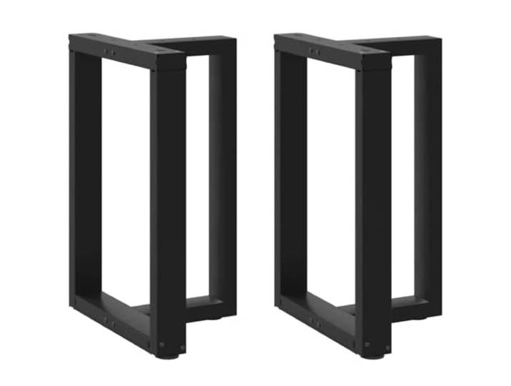 HGDFWRQW Tischbeine T-Form 2er Set Schwarz 60x35x72-73 cm Stahl Stabile Metallgestelle für Esszimmer und Büro mit stufenlos verstellbaren Ausgleichsfüßen zur Montage.