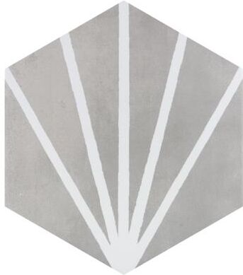 "Merola Tile Horizon Dusk Hex Gris 7-3/4"" x 9"" Porcelain Floor and Wall Tile"