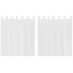 vidaXL Voile Vorhänge mit Stangentaschen 2 Stk. Weiß