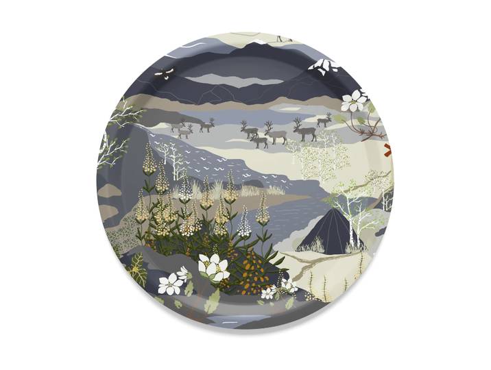 Arvidssons Textil Plateau Fjällvandring Ø31 cm Bleu