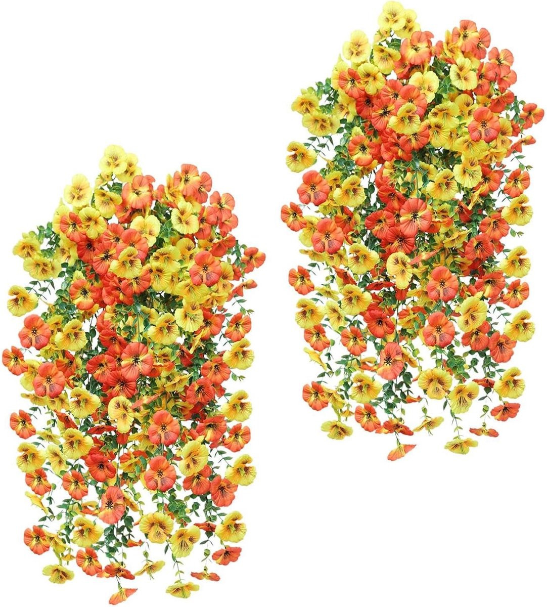 UV-bestendige kunstbloemen voor buiten decoratie - Geel Oranje - 75 cm