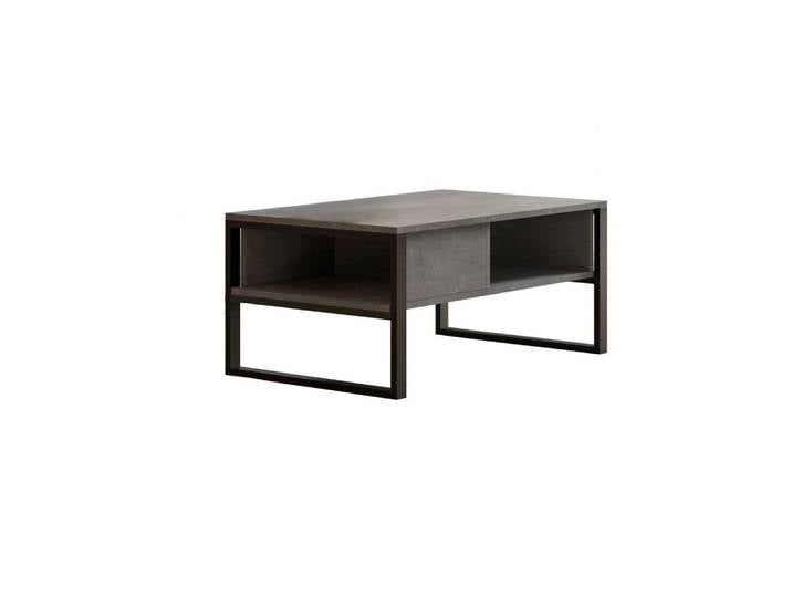 Table basse effet bois argent 100x60 cm