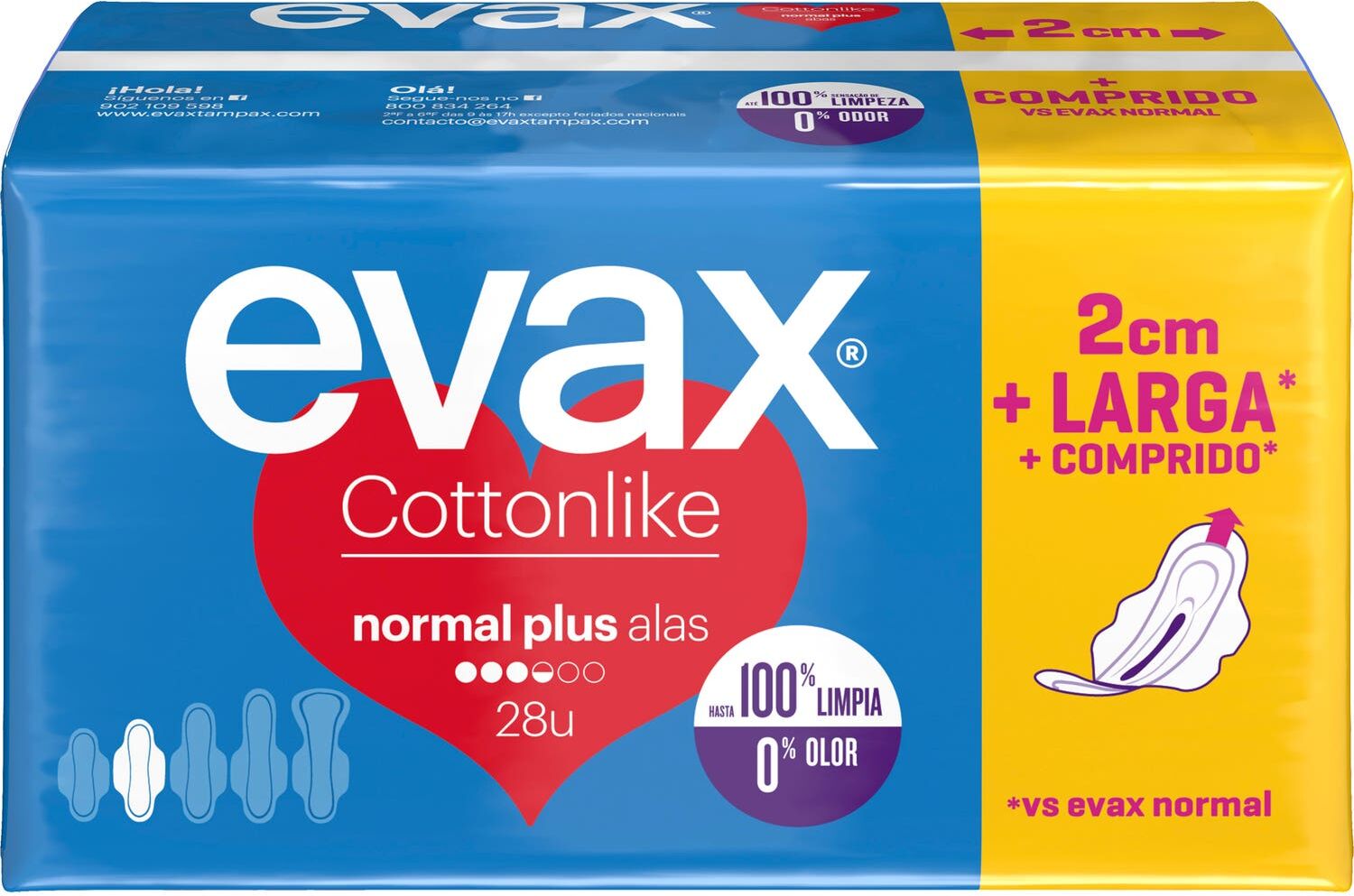 Evax Cottonlike Alas Normal Plus Compresa 28 Uds.