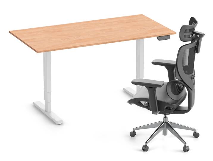 PRIMUS + Stuhl SENTA FX Weiß 180x80 Buche