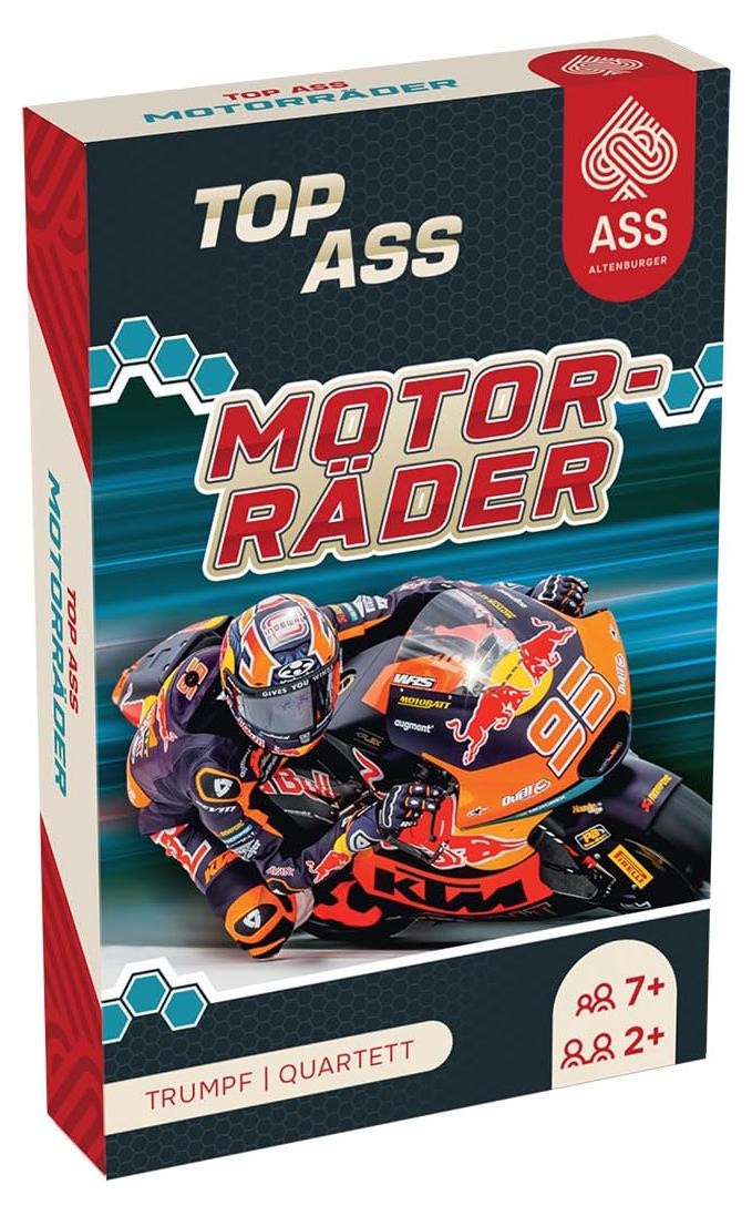 Ak tronic Motorrad Quartett TOP ASS Speelkaarten met Motorfietslegendes
