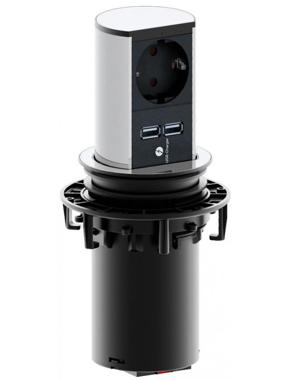 Vogt Keukenstopcontact met 2x USB-A, Inbouwmodel