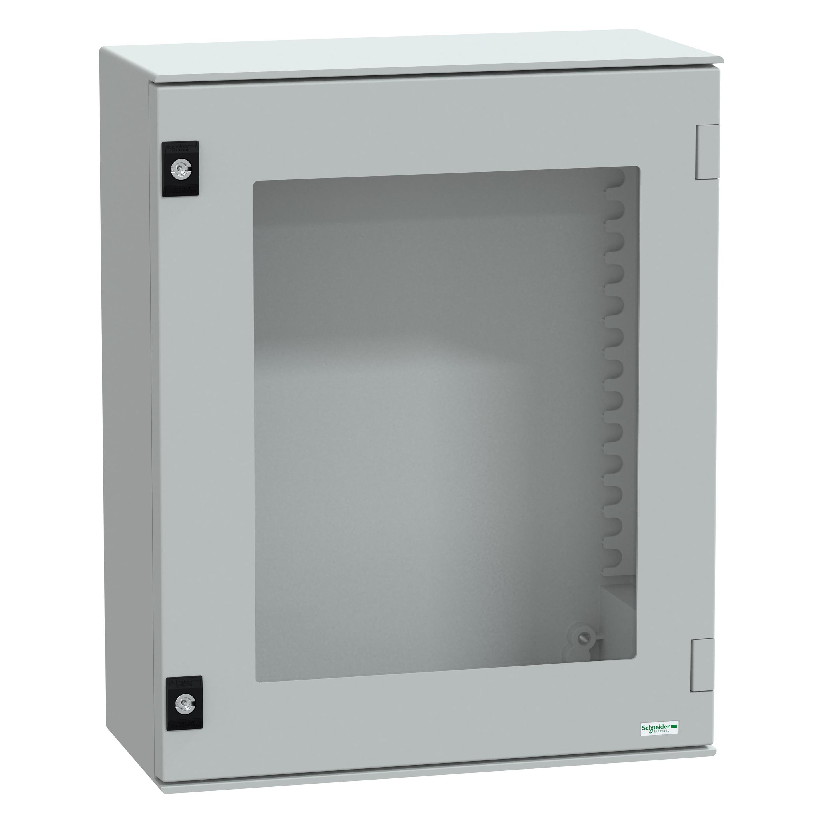 Schneider Electric Wall Box w/ Glazed Door, 530x430x200mm (NSYPLM54TG)