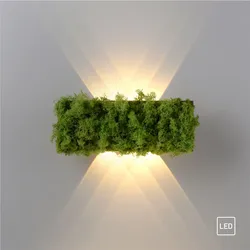 JUST LIGHT LED Wandleuchte GREEN CARLO, mit echtem Moos, 3000 K