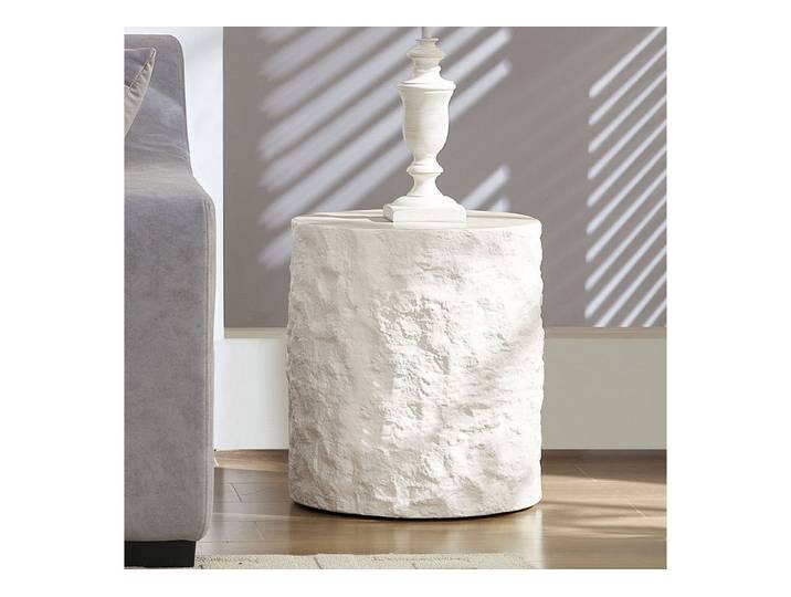WILLIAMSPACE Couchtisch Column Runder Beistelltisch Fiberglas, Naturstein-Optik (1 St), Maße ca.:φ40*45cm