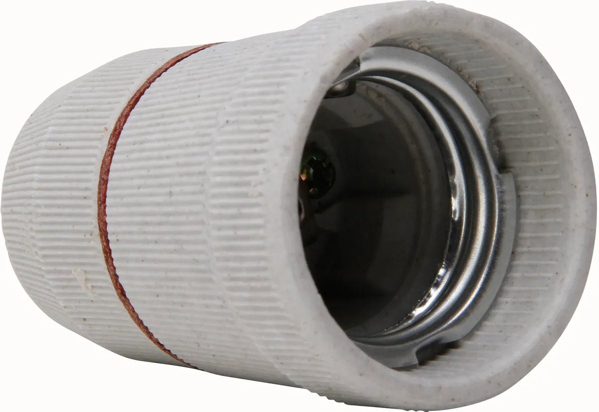 KOPP lampfitting E27 Porselein met trekontlasting - Grijs