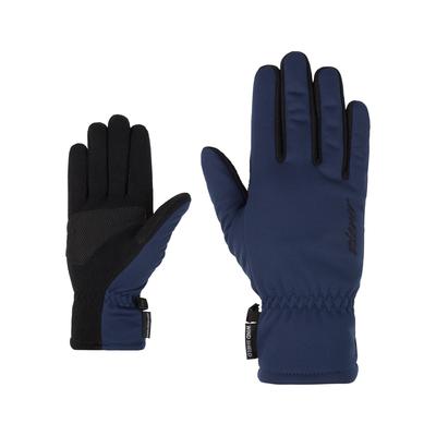 Multisporthandschuhe ZIENER "LIMPORT-Z JUNIOR", Kinder, Gr. 4, blau (schwarz navy), Materialmix, Handschuhe, warm, winddicht, wasserabweisend, atmungsaktiv, elastisch