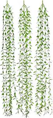 Inspire Picks Artificial Ivy Garland With LED Lights Fake Hanging Plants For Wall Decoration 3pcs Vine