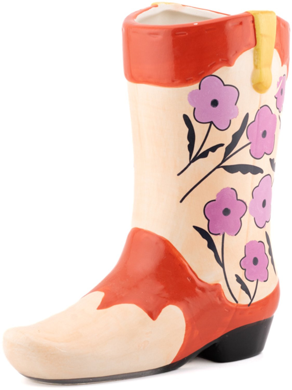 Aardewerk vaas Cowboy boot flower S