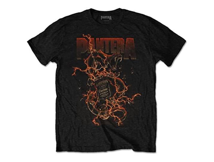 Pantera T Shirt Goddamn Whiskey Band Logo nieuw Officieel Mannen Zwart S