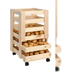 Gravidus Holz Vorratskiste für Obst & Kartoffeln
