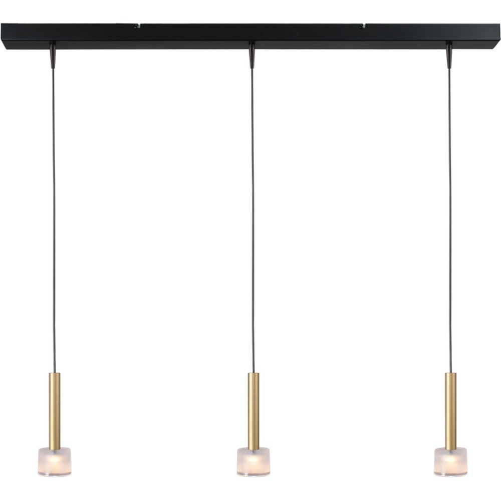 Masterlight Fabro 3-lichts led hanglamp - Mat goud
