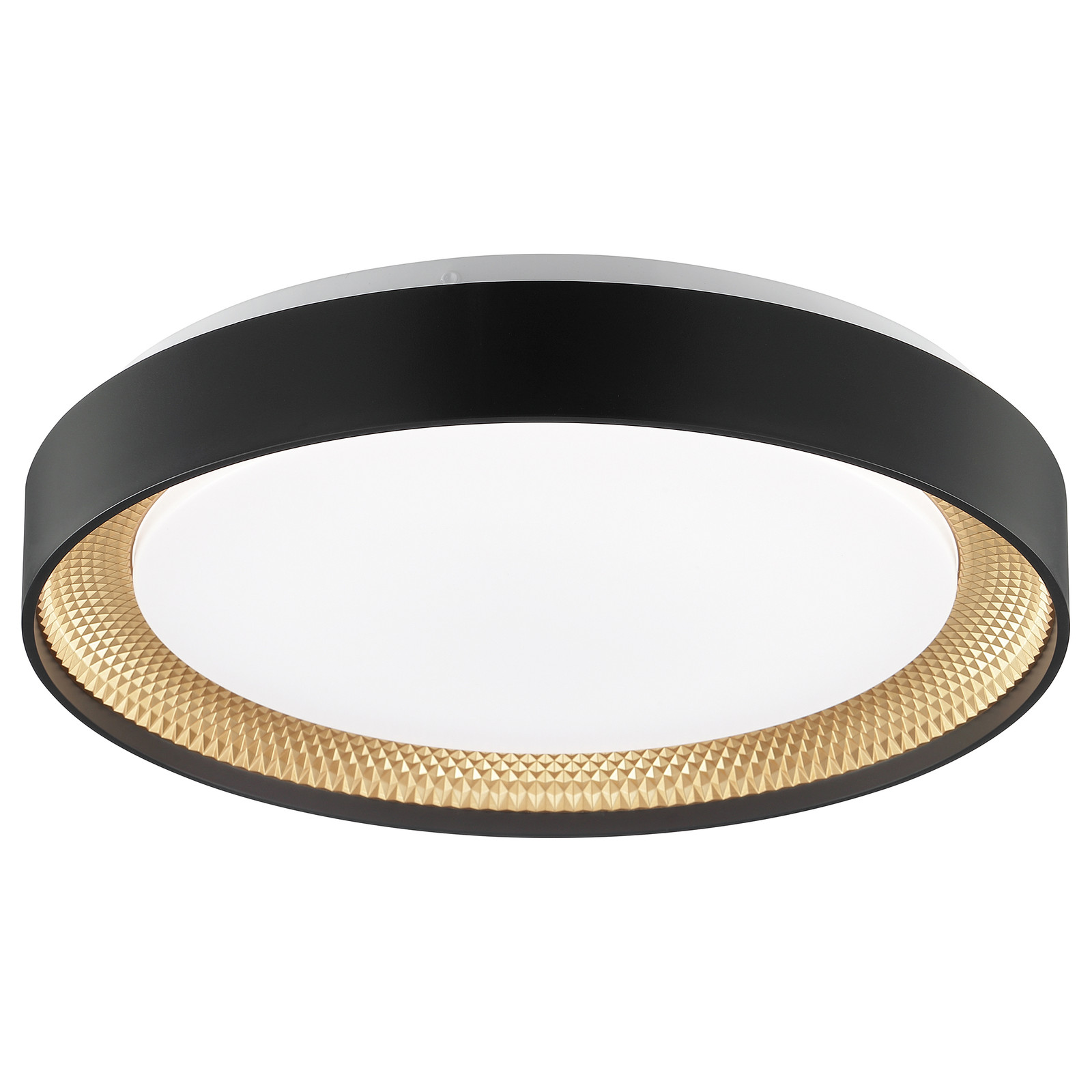 home24 LED-plafondlamp Waldo type A zwart, Ø 39 cm