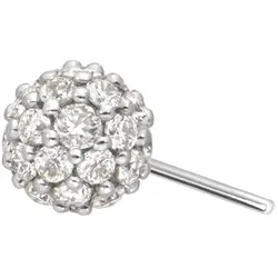 14 Karat Gold Aufsatz mit Titan Push Pin MULTI-MOISSANIT