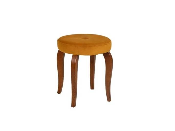 Vielseitig Runder Holzhocker, geeignet for den Bürogebrauch(Orange)