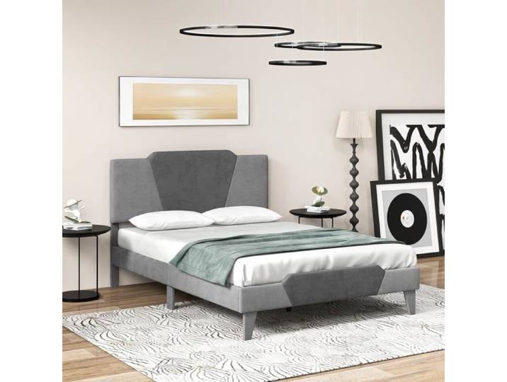 GIANTEX Cadre de Lit Double pour Adulte 140x200CM Structure Lit 2 Place avec Tête de Lit Lattes en Bois Charge 500 kg Matelas Exclu