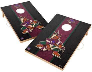 Skip's Garage Vintage Arizona Coyotes NHL Regulation 2x4 Cornhole Set