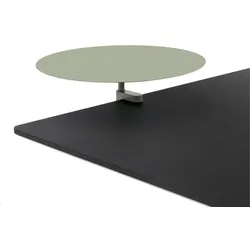 APTO Round Table Ablageboard 38cm Durchmesser mit Tischklemme, olivgrün