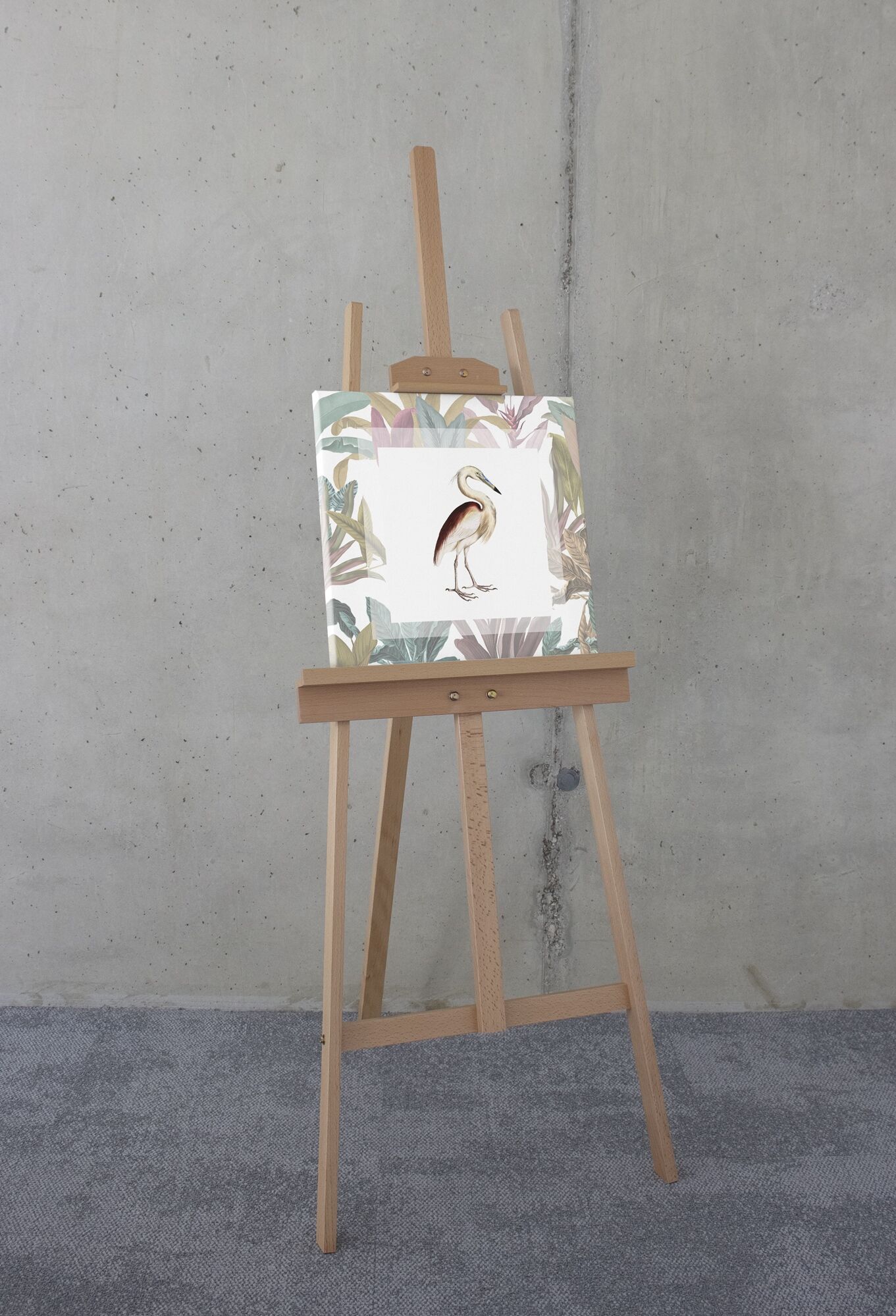 Leinwandbild KOMAR "Uncommon Bird - Grösse 40 x 40 cm", bunt (farbe bild(er): bunt), B:40cm, Holz, Papier, Bilder, Leinwandbild, Keilrahmenbild mi Echtholzrahmen farbe bild(er): bunt B/H/T: 40cm, Natur, 1 Stk.