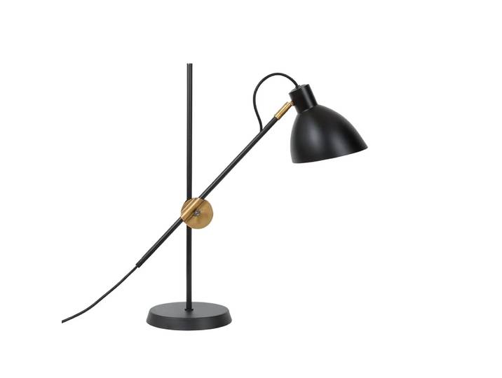 Konsthantverk Lampe de table KH1 noir mat, laiton brut