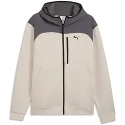 PUMA Pumatech Material Mix Double Knit Kapuzenjacke Herren 82 - silver fog L