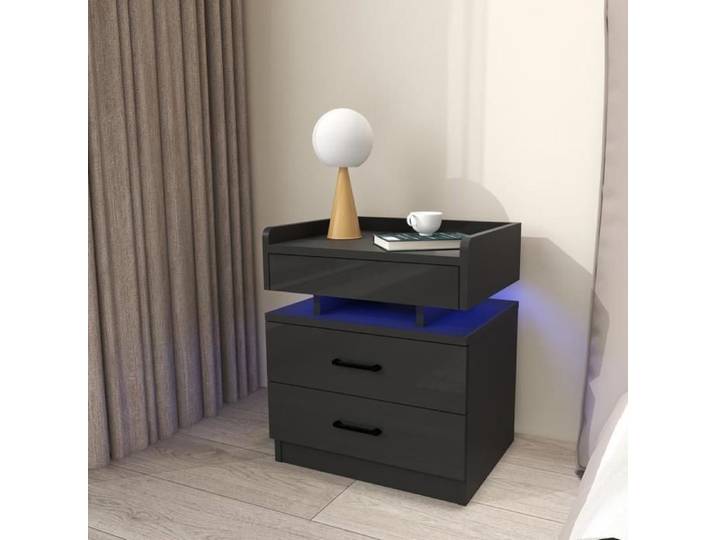 Table de chevet à éclairage LED - Large comptoir - 45x35x52cm -XJING