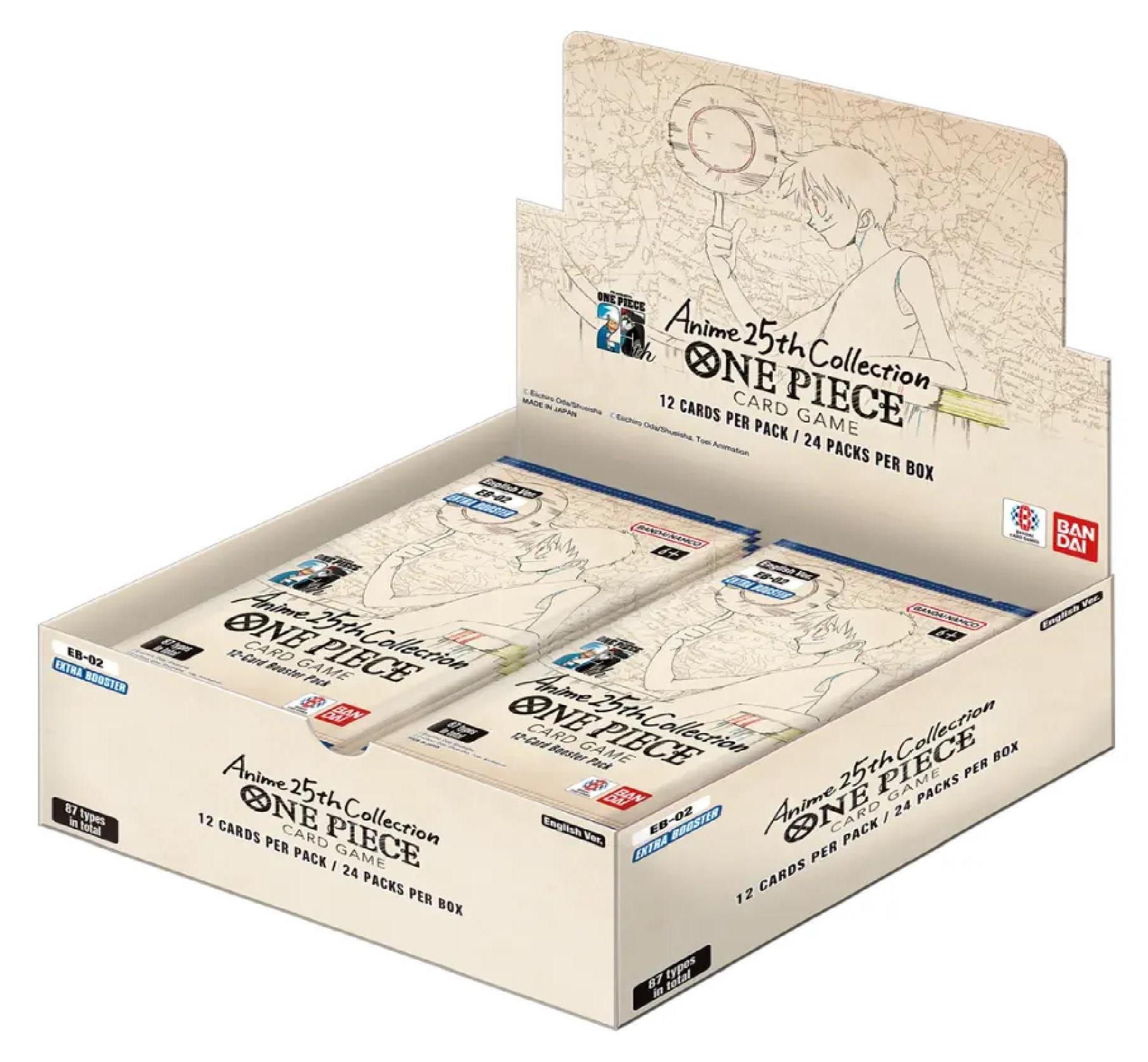 One Piece TCG Kartenspiel EB02 - Anime 25th Collection - Extra Booster Display DE